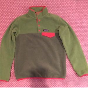 Patagonia Synchilla Snap-T Fleece Green and Pink S